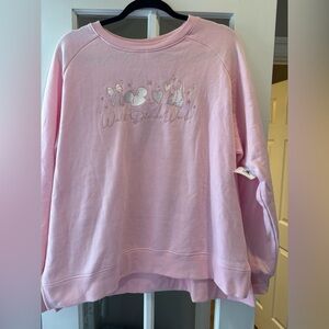Walt Disney World Pink Castle Bow Sweatshirt